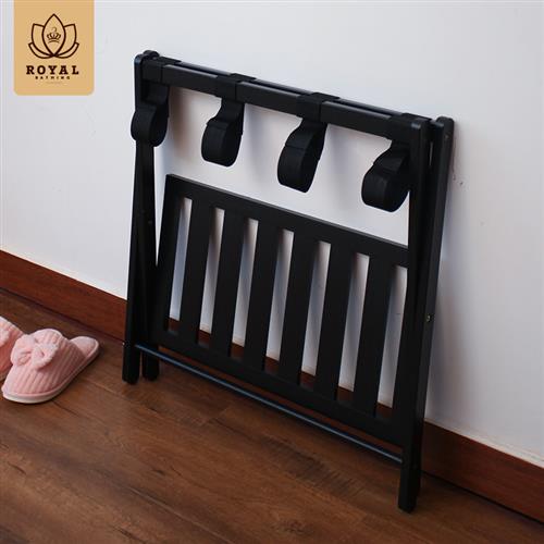 酒店行李架家用民宿客房卧室楠竹可折叠双层行李置物架收纳层架鞋