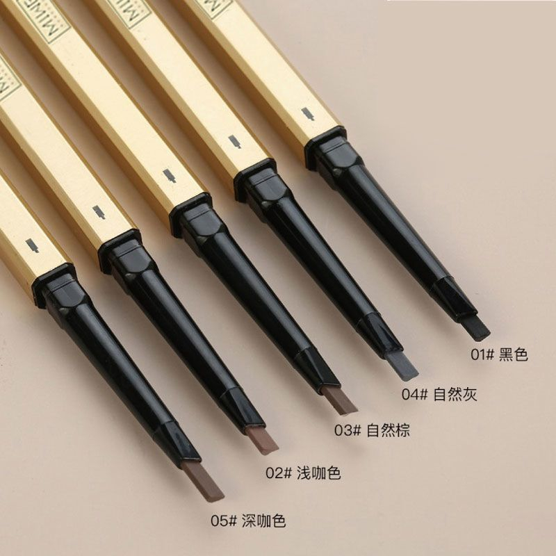 小金条眉笔双头三角极细防水持久