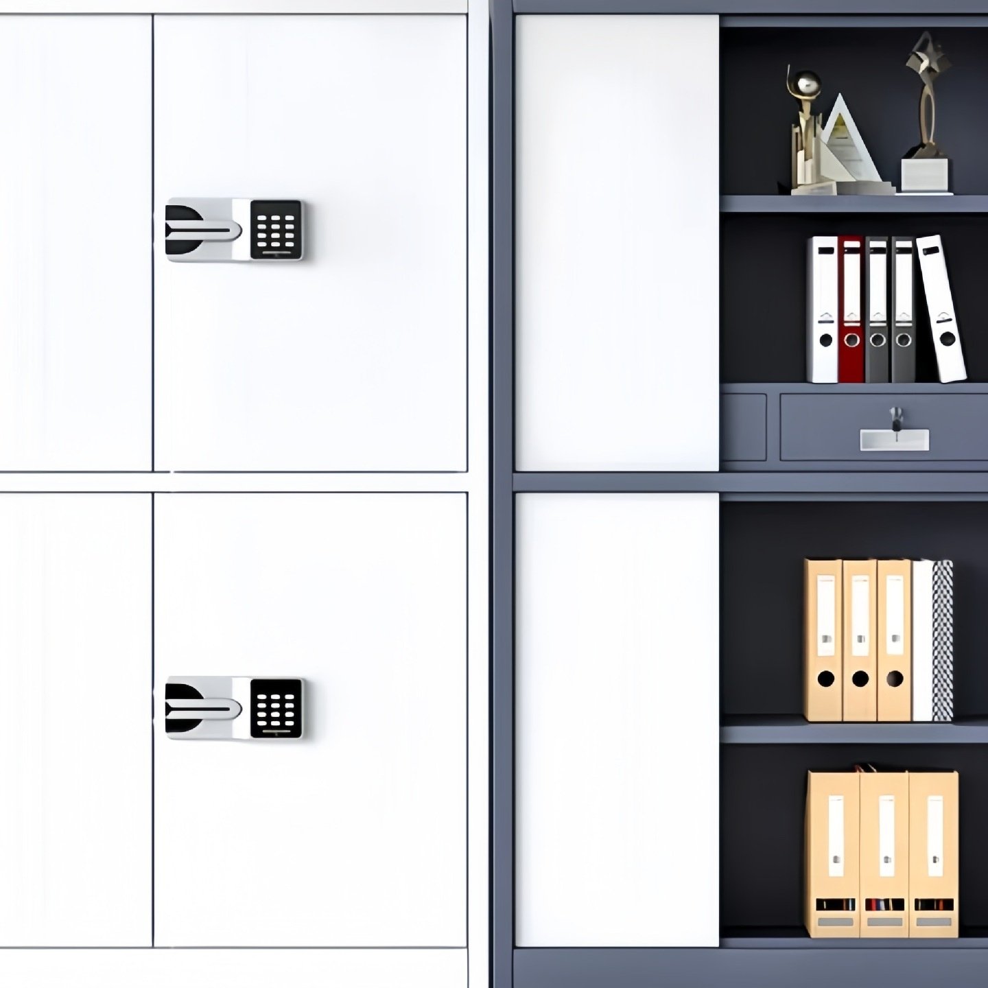 办公室资料档案密码柜国宝锁加密铁皮文件柜电子保密柜防盗加厚