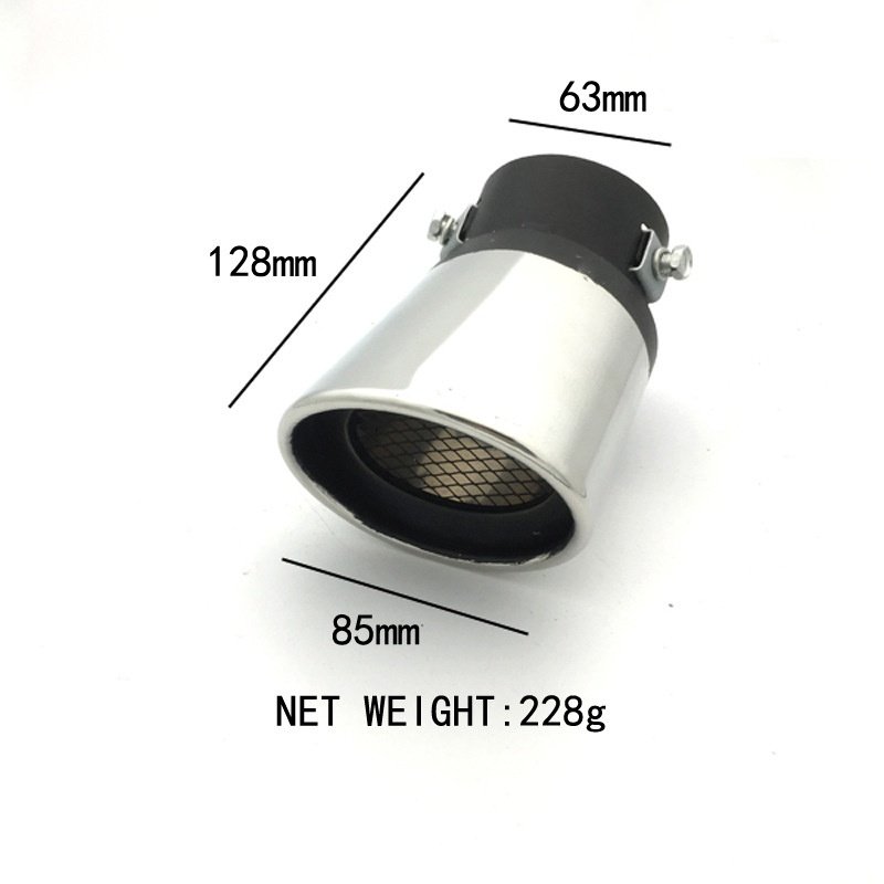 大直大弯通用亮银不锈钢 通用汽车尾喉排气管 装饰改装消声音器排