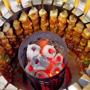 烧烤炉家用烤肉炉户外碳烤炉无烟烤炉吊炉木炭炉子加厚烤箱烧烤架