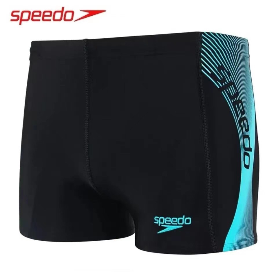 speedo男士泳裤专业抗氯温泉速干健身训练防尴尬平角游泳裤泳衣