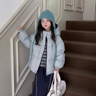 新款女童双面穿羽绒服2025冬短款儿童男童加厚高充绒量羽绒外套