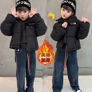 女童冬季炸街潮酷新款羽绒服2025网红洋气白鸭绒轻薄时尚短款外套