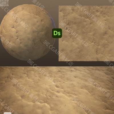 Substance Designer风格化土壤材质贴图sd地面泥巴泥土sbs+sbsar