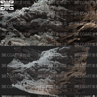 Substance Designer写实石材岩石悬崖峭壁纹理sd材质球sbs源文件