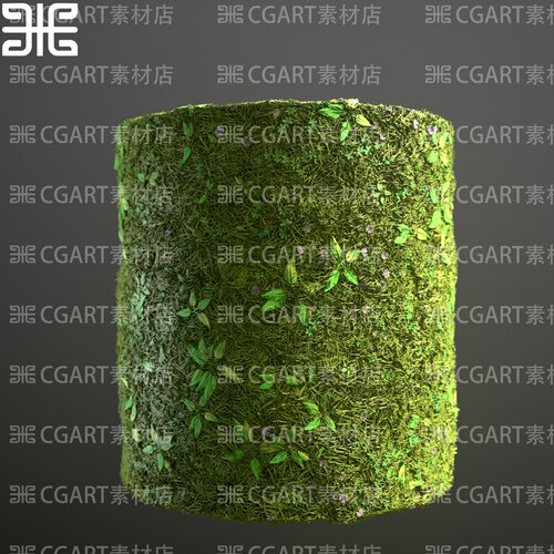 Substance Designer程序化地面水坑湿泥土杂草碎石头纹理sd材质球