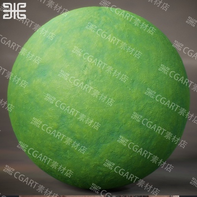 Substance Designer风格化地面森林苔藓青苔纹理sd材质球sp材质球