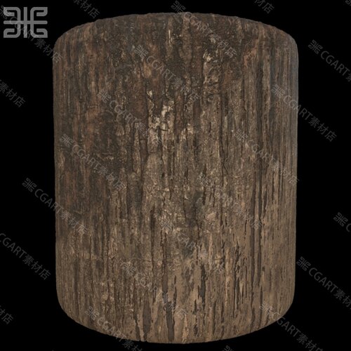 Substance Designer老树皮材质SD大树干纹理材质sbs格式木材材质