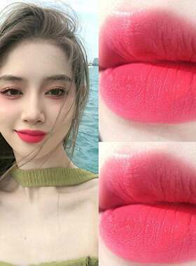 甜美气质桃粉色口红嫩粉女团玫红芭比粉蜜桃玫紫裸妆淡妆素颜雾面