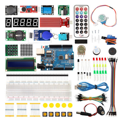 UNO R3学习套件RFID兼容Arduino入门套件 创客步进电机学习套件