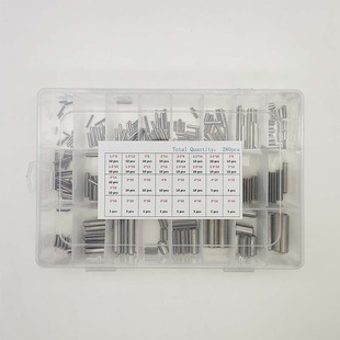 280pcs盒装 M8固定空心弹簧销304不锈钢弹性定位销 弹性开口销M1.5