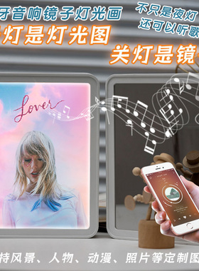 霉霉周边镜子灯光画泰勒斯威夫特Taylor Swift小夜灯床头画化妆镜