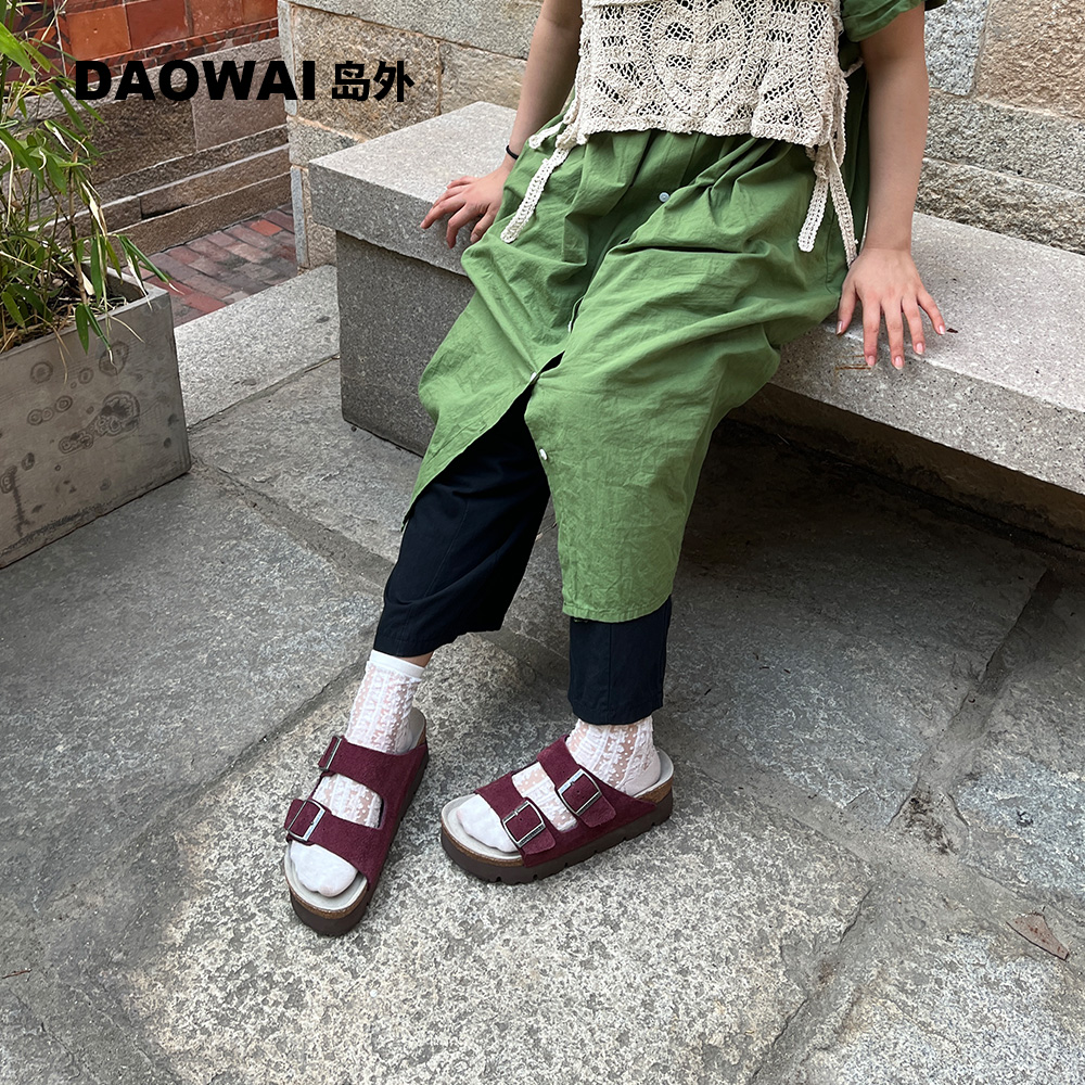daowai勃肯鞋島外增高夏季
