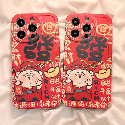 新年款财神发适用于opporeno15pro手机壳14/13/12pro新款reno8/7/6/5pro+保护套r17/r15xr11r9s全包ace2直边