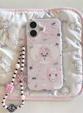 火翔星星兔子适用于iphone17手机壳苹果16/15ProMax保护套14Plus新款13pm/12PRO女款11高级XsMax硅胶XrXSIMD