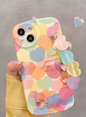 高级彩色爱心适用于小米15手机壳14pro/13ultra新款civi5pro4/3全包保护套12x小米11青春/10/8se女cc9pro眼睛