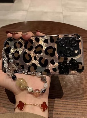 复古斑点豹纹适用于小米17手机壳15/14ultra/13pro12T新款note15pro+14R/k80/70/60/女civi5PRO/4羽纱保护套