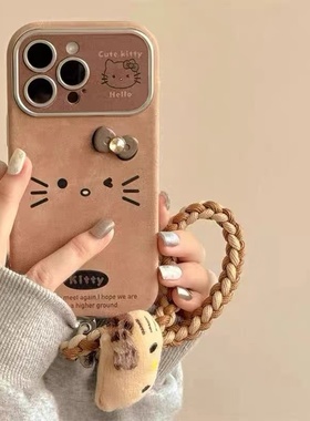 棕色小猫手绳适用于华为MATE80手机壳70pro+P80/70/P60/P50高级硅胶P40软保护套mate6050/40emate3020新视窗