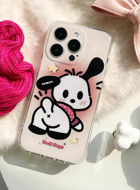 可爱回头小狗适用于oppoA6PRO手机壳A5A3pro/A2m保护套A97可爱a93创意a83a79全包A78女A52小众/A15S/a11X透明