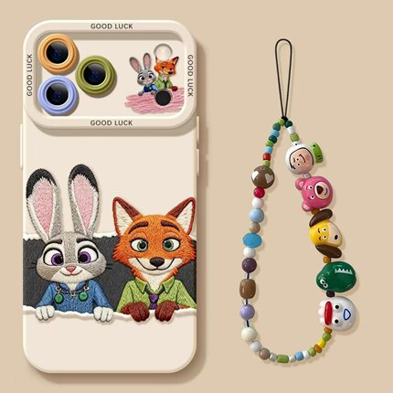 火翔兔子狐狸适用于红米k90手机壳k80k70pro+/k60ultra/k50至尊/40note15pro+/13R/14/12/10Turbo4天使保护套