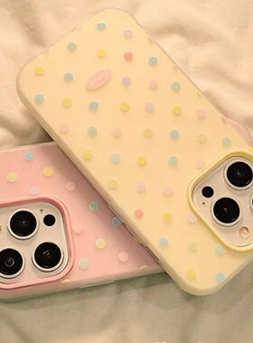 火翔彩色波点适用于opporeno15手机壳14/13pro+12/11保护套findx9x8pro/x7X6女K12XA6i/a5A3realme真我GT果冻