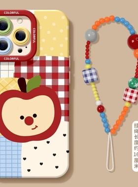 火翔格子水果适用于苹果17Air手机壳16promax/iphone15/14全包xsmax13proxr女12mini/11pro7/8plus天使保护套