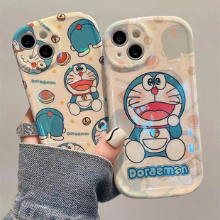 叮当哆啦A梦适用于苹果17Air手机壳16promax软iphone15 mini7胖妹 14pro保护套xsmax创意13全包12情侣xr8女款
