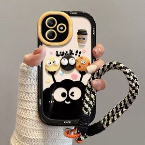 曲奇煤球适适用于oppoa5手机壳A6PRO/a78a58x/a93s97新款realme真我GTneo7/GT6q5pro/q3t/10pro+泡芙保护套