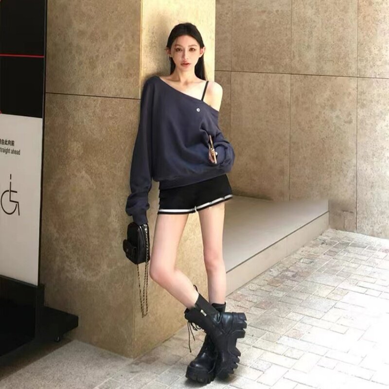 韩系休闲初秋穿搭独特绝美小套装图片