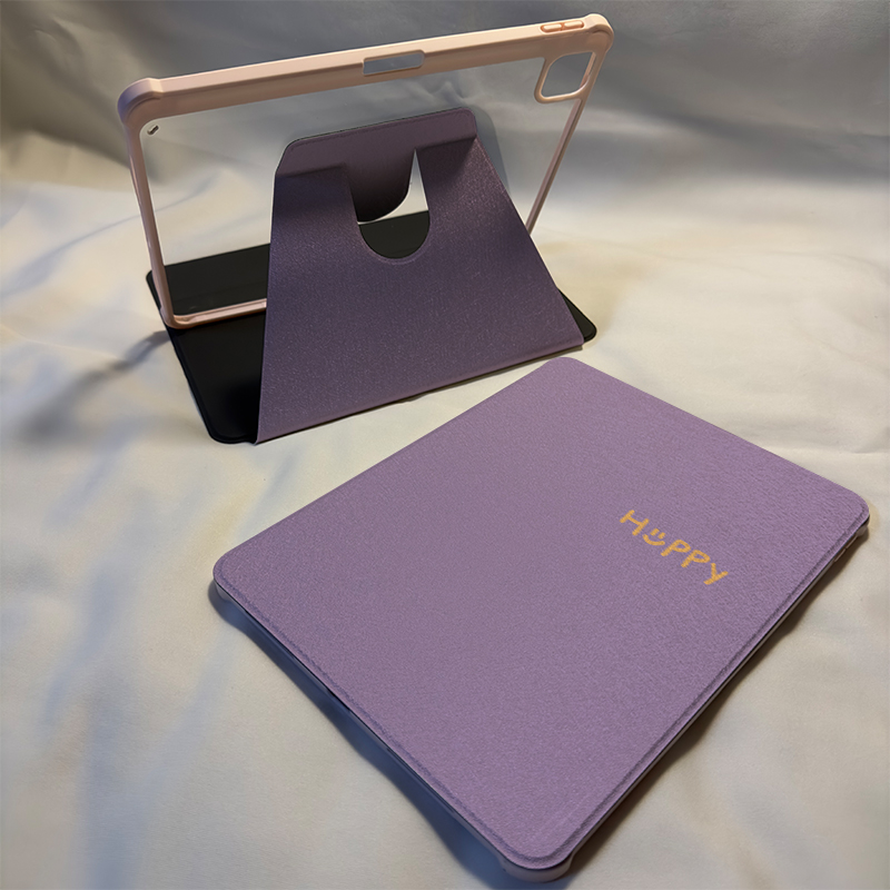 倚琪 淡紫字母2025新款matepad12保护壳适用华为matepad air2透明7荣耀平板V9pro带旋转V8卡通magic硅胶套se6
