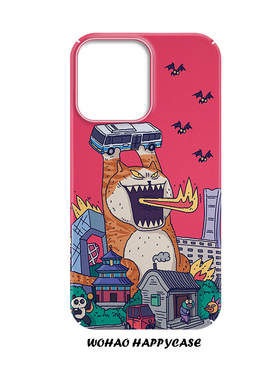 趣味哥斯喵适用于苹果16e手机壳14pro创意iPhone13卡通个性12磨砂华为P70pro菲林壳防摔小米15pro三星s23plus