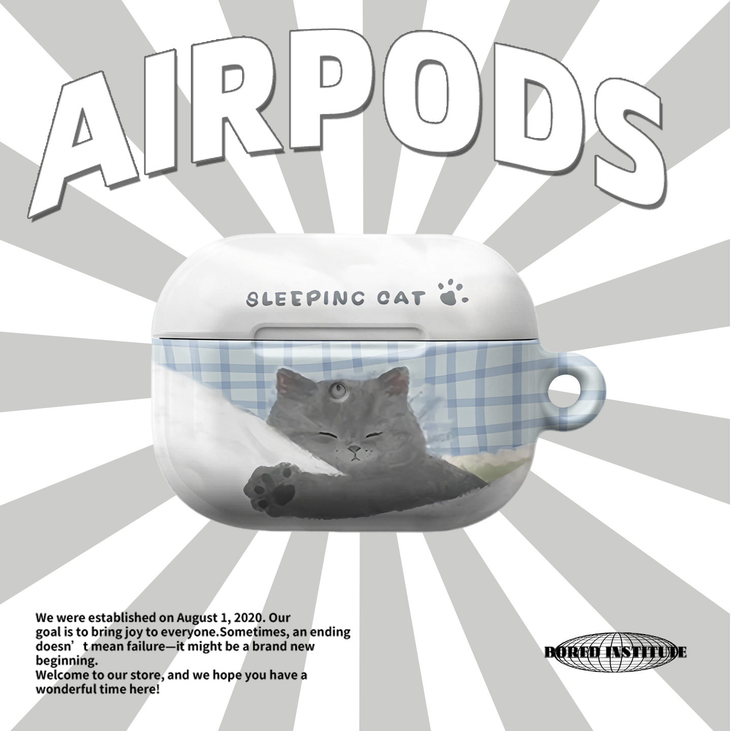 简约可爱猫咪适用于苹果AirPodsPro3苹果无线蓝牙耳机airpods4/3二代pro时尚韩国菲林保护套2保护壳个性小众