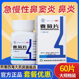 东秦牌 香菊片0.3g*60片 治疗急慢性鼻窦炎鼻炎通鼻窍