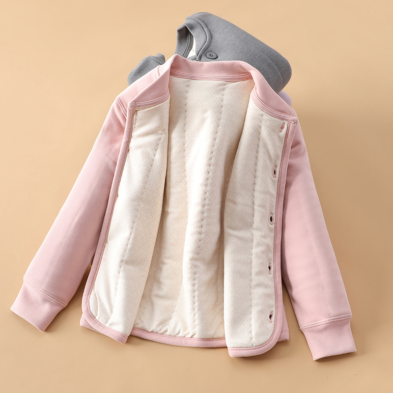 绵羊毛填充儿童保暖衣秋冬棉袄