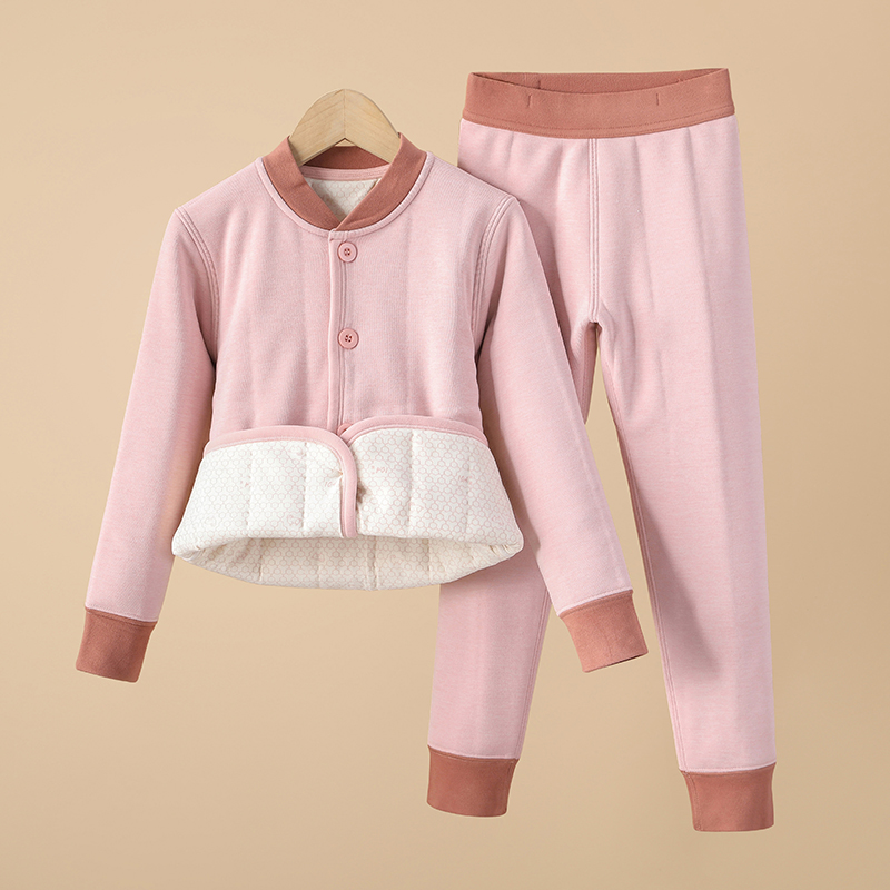 校服神器儿童秋冬季加绒加厚保暖内衣套装男童女童秋衣秋裤保暖衣