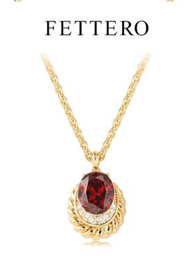 时尚小众水滴项链fettero铜合金