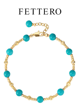 fettero 铜合金手链 【金色3比1批花球双石手链】小众轻奢设计师