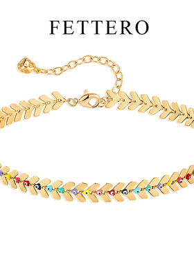 fettero 铜合金手链 【恶魔之眼飞机链手链】高定设计轻奢手饰女