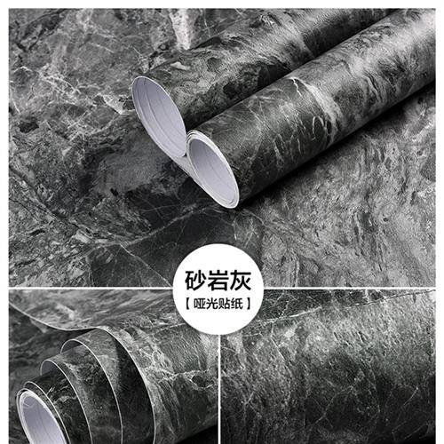 墙纸自粘 pvc仿大理石纹贴纸防水加厚耐磨墙贴客厅背景桌台面翻i.
