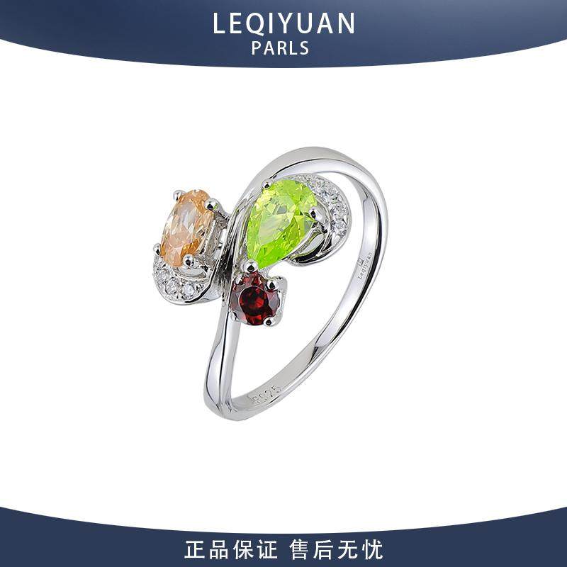 leqiyuan天然橄榄石戒指女法式时尚925纯银镶嵌原创设计小众指环,饰品/流行首饰/时尚饰品新,银饰戒指,淘宝优惠券,粉丝福利购,淘宝优惠卷