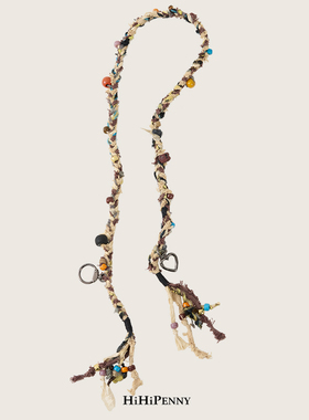 HiHipenny/多彩泡泡真丝纱线毛衣链琉璃吊坠异域手工