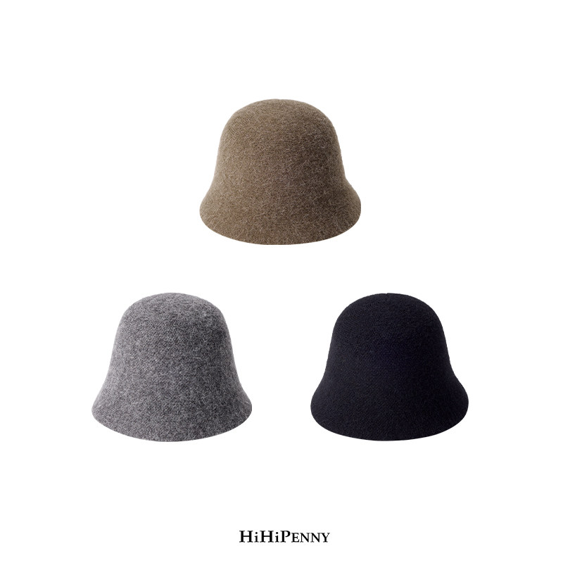 HiHipenny/“冬日静奢” 极简法式羊毛混纺钟形帽盆帽