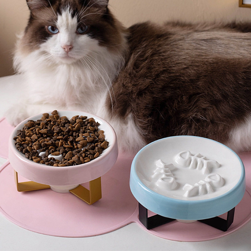 宠物慢食碗猫咪小型犬陶瓷慢食盆防噎缓食防打翻保护颈椎猫碗狗碗,宠物/宠物食品及用品,猫狗碗/慢食碗,淘宝优惠券,粉丝福利购,淘宝优惠卷