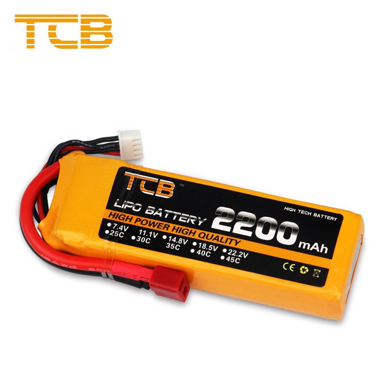 TCB航模锂电池25C高倍率2200mAh2S3S4S11.1V遥控车飞机航拍无人机