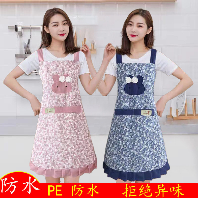 防水防油围裙女矮个子罩衣短款时尚韩版背带女厨房家用上班工作服,家庭/个人清洁工具,围裙套装,淘宝优惠券,粉丝福利购,淘宝优惠卷