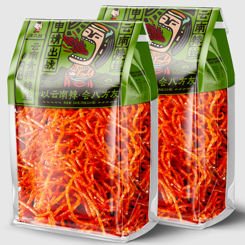 滇二娃麻辣丝面筋休闲小零食