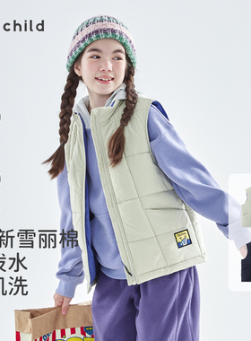 cicochild25年冬季新款亲子中大女童绗棉马甲运动户外防泼水上衣