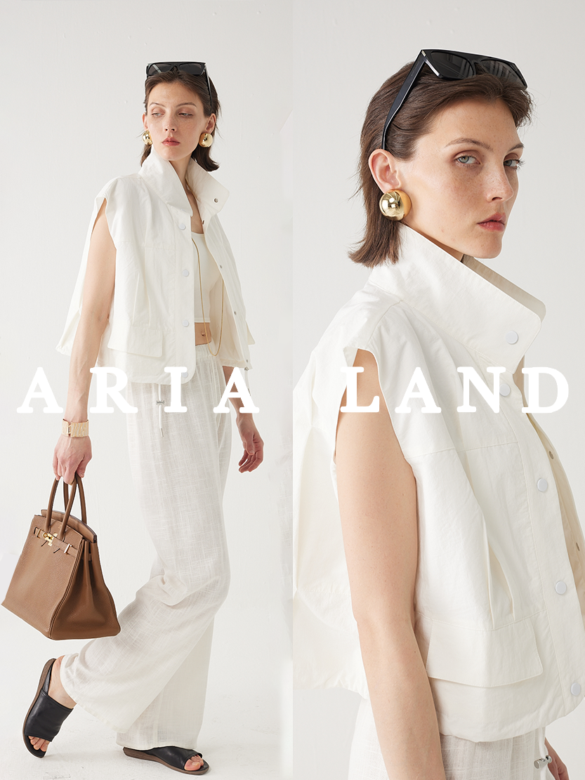 ARIA LAND户外机能风工装棉锦复古博主同款轻运动风廓形马甲