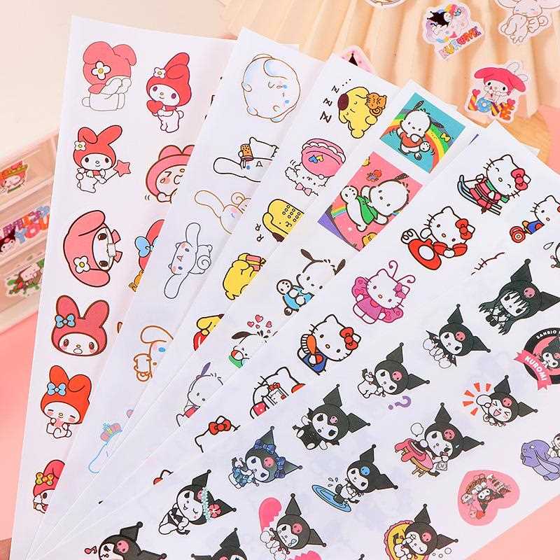 三丽鸥手帐贴纸库洛米帕恰狗HelloKitty玉桂狗美乐蒂表情包画